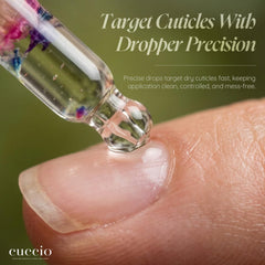 Cuccio product staged on bathroom vanity evoking a calming manicure ritual