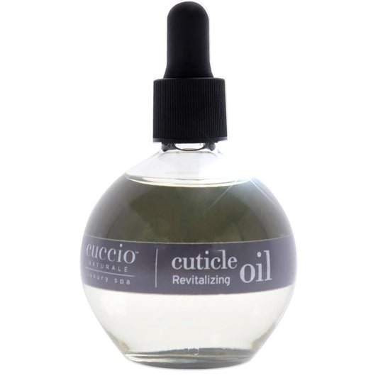 Cuccio front bottle showing vanilla berry scent and compact design for easy storage