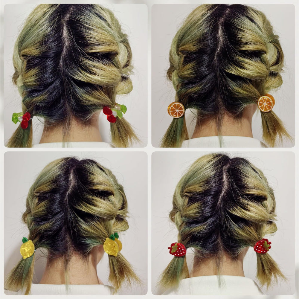 Cuizhiyu clips worn in a half-up hairstyle showing playful styling benefit