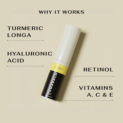 CUMA CumaBalm application in use under-eye demonstrating quick absorption