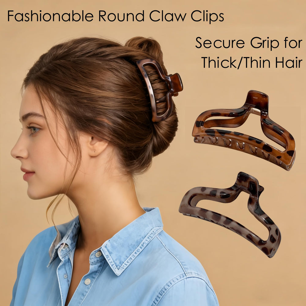 CUNLU 3.5-inch rectangle clip open at 180 degrees displaying wide hair capacity