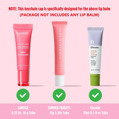 Cupoita swivel clip attached to keyring for instant lip balm access