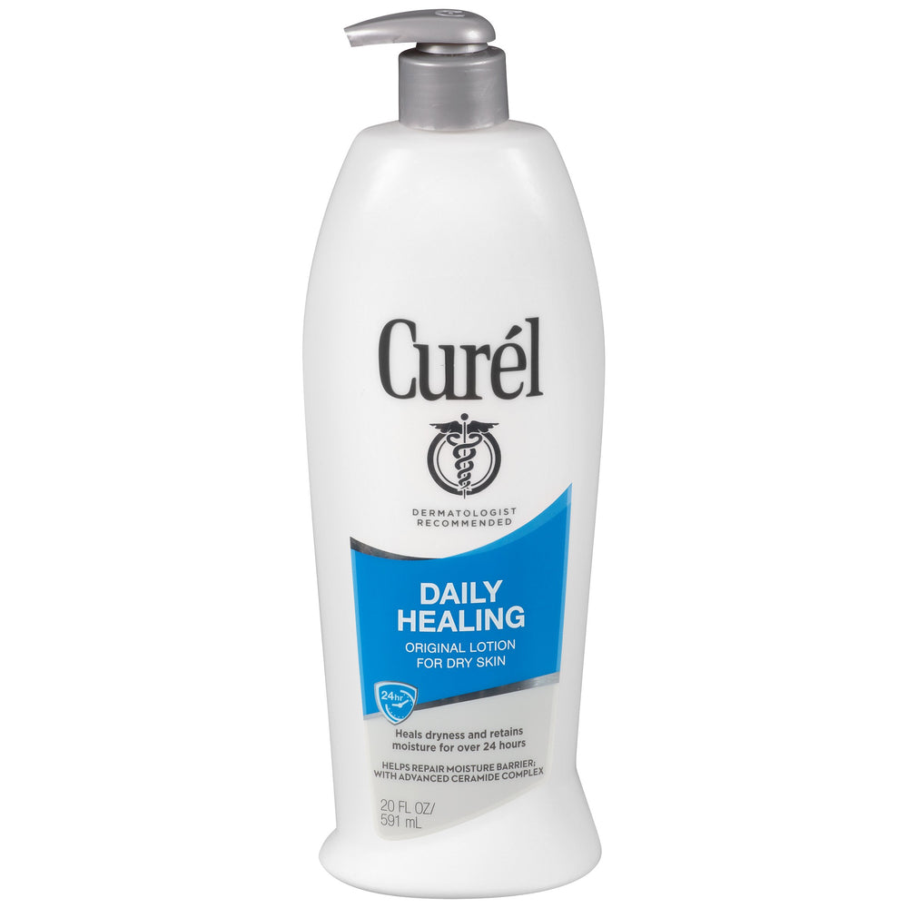 Curel front bottle image showing label and quick-absorbing hydration benefit