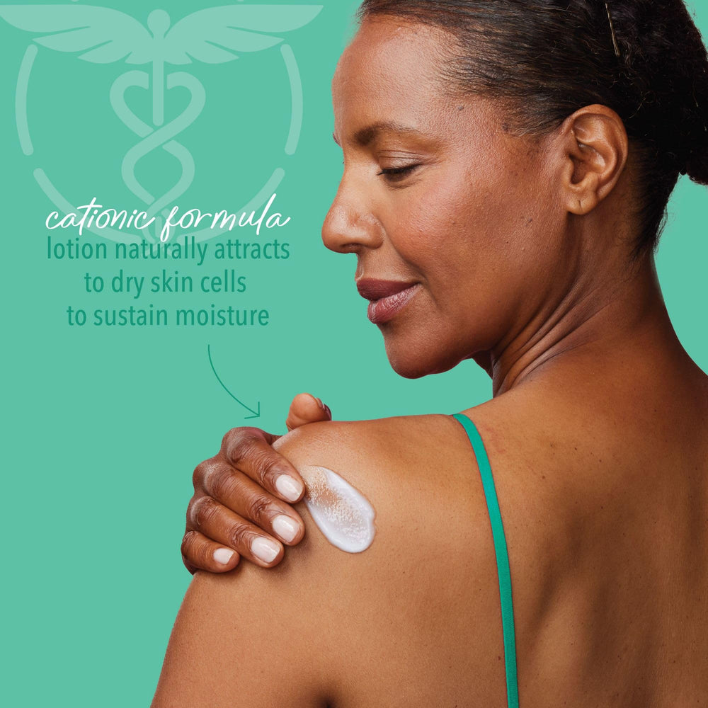 Curel applied to hand to show immediate soothing and long-lasting hydration benefit