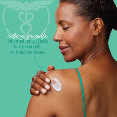 Curel applied to hand to show immediate soothing and long-lasting hydration benefit