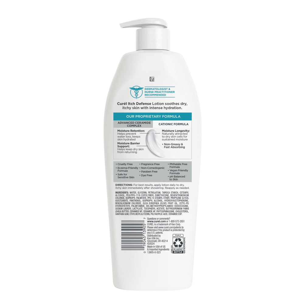 Curel bottle with National Eczema Association seal indicating acceptance