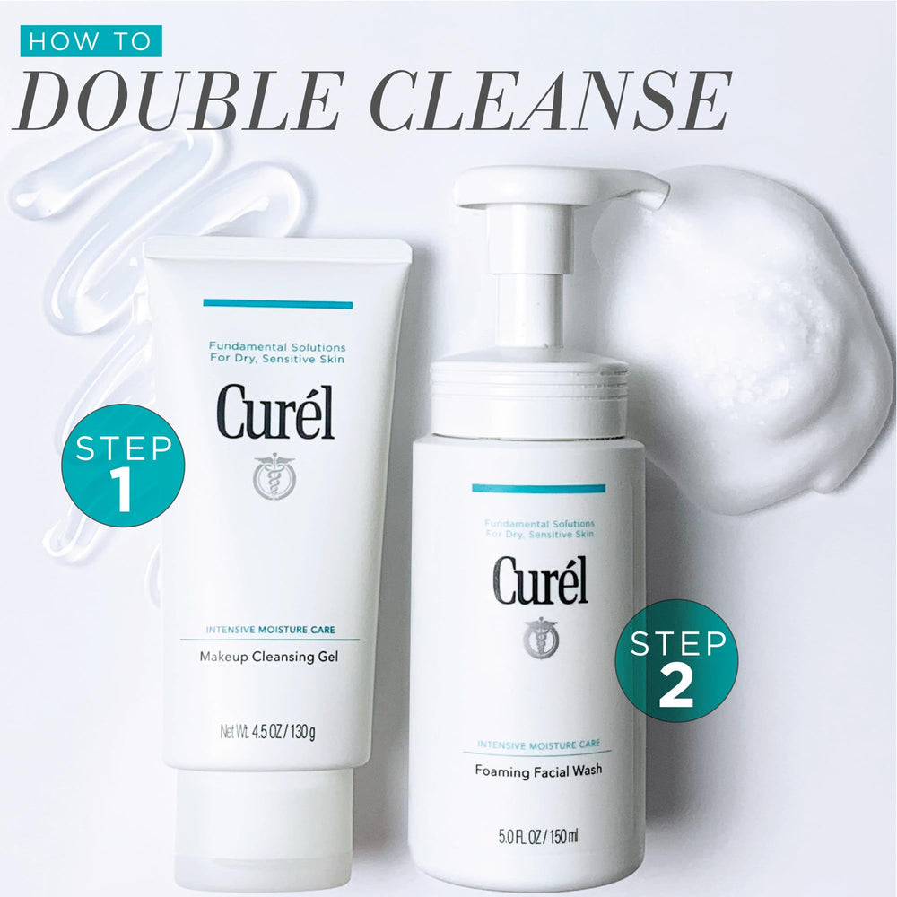Curel size scale comparison indicating 4.5 oz travel-friendly benefit