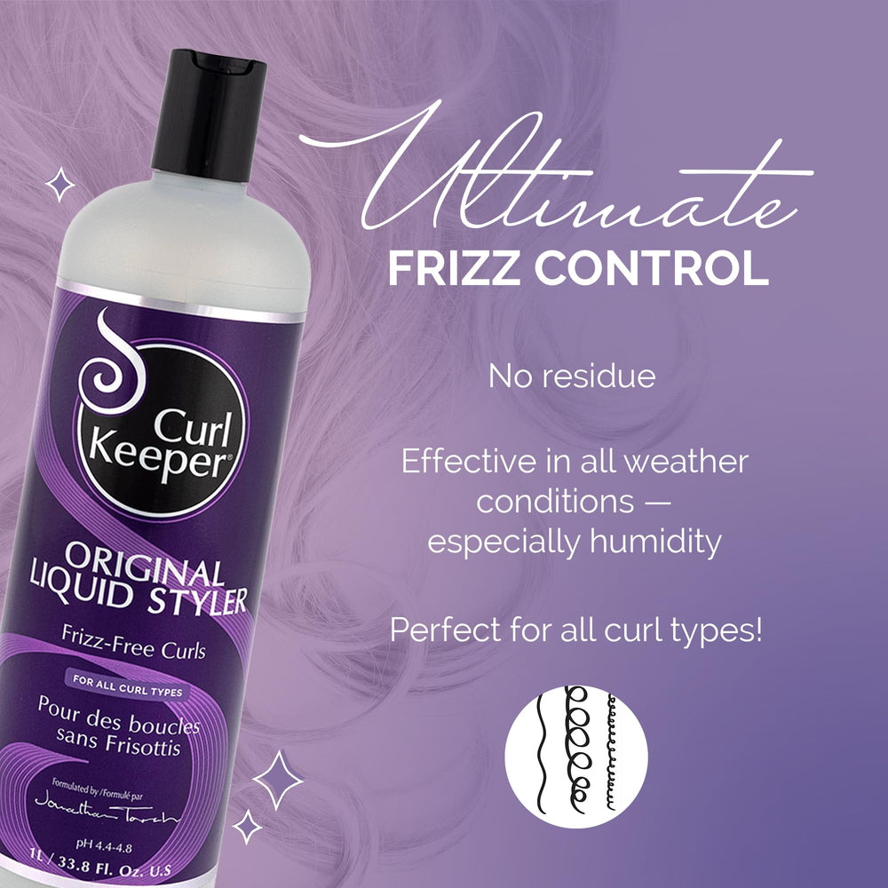 Curl Keeper pump and neck close-up showing easy dispensing