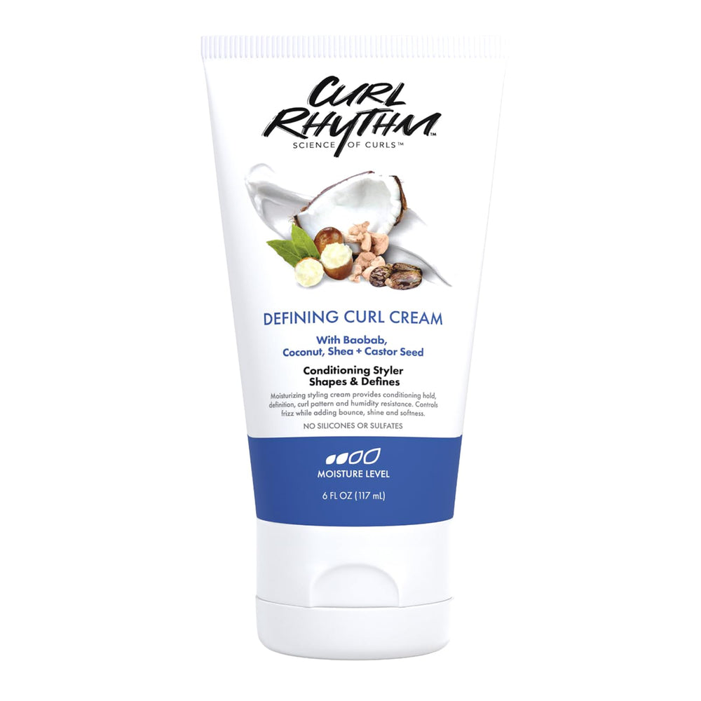 Curl Rhythm front jar view showing product label and 6 oz size benefit