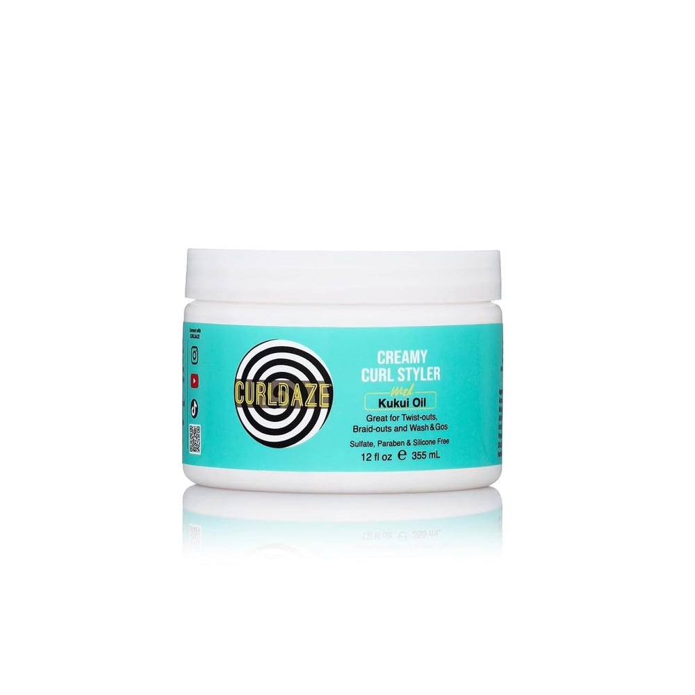 Curldaze front packaging jar showing brand and product for easy identification and appeal