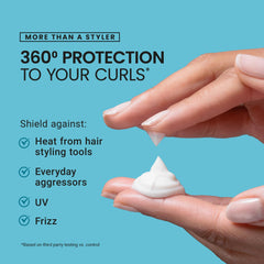 CURLSMITH applied to damp curls demonstrating enhanced definition and hydration