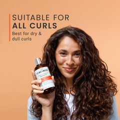 CURLSMITH before and after curls comparison showing improved definition and bounce