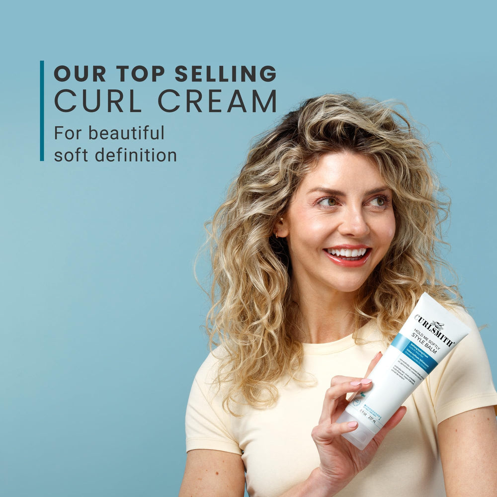 CURLSMITH paired with stronger styler to show layering benefit