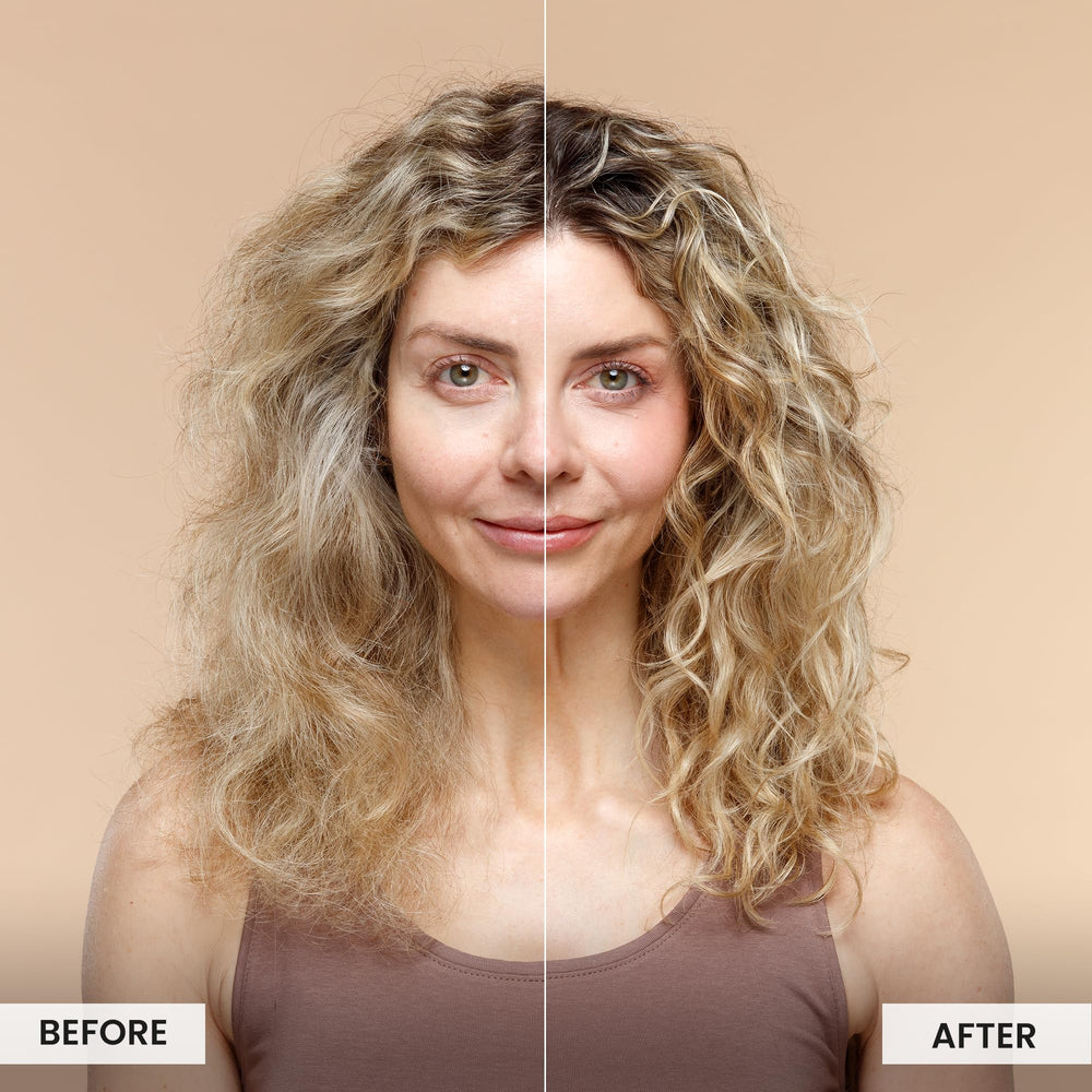 CURLSMITH label detail highlighting TriCera Blend and vegan certification benefits