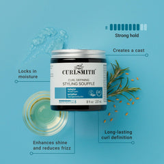 CURLSMITH Babassu and Avocado oils staged to show nourishing ingredients and hydration