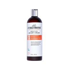 CURLSMITH front bottle view showing pump and label, promotes easy dispensing