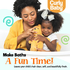 CurlyBaby jar size and scale display showing 8 oz capacity for lasting use