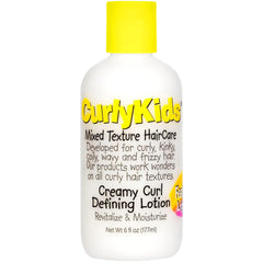 CurlyKids front packaging showing bottle and product name with clear benefits