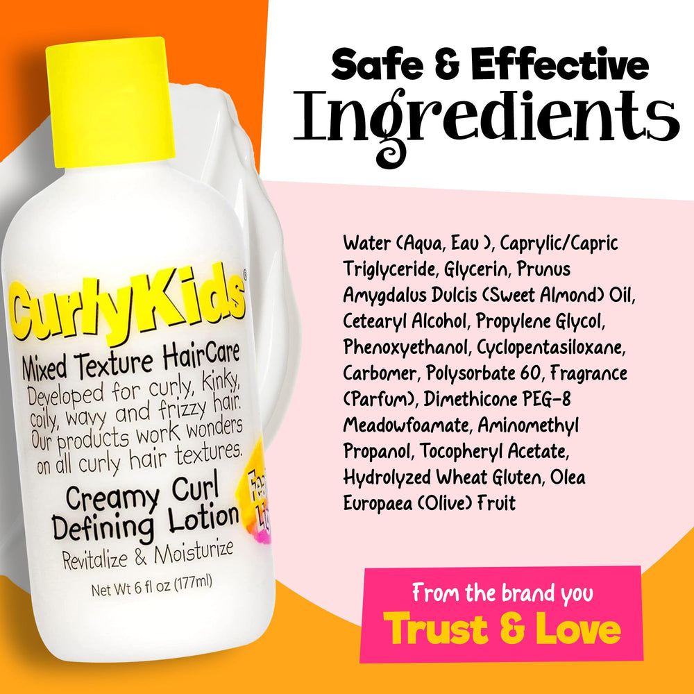 CurlyKids dispenser detail showing easy dosing and mess-free application