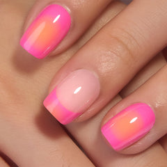 CurvLife pressing a nail tip showing quick application benefit