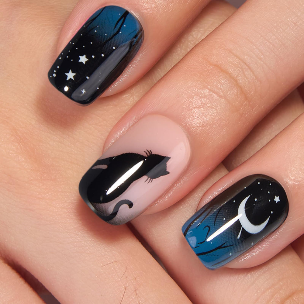 CurvLife nails applied on hands demonstrating medium square shape benefit: everyday comfort