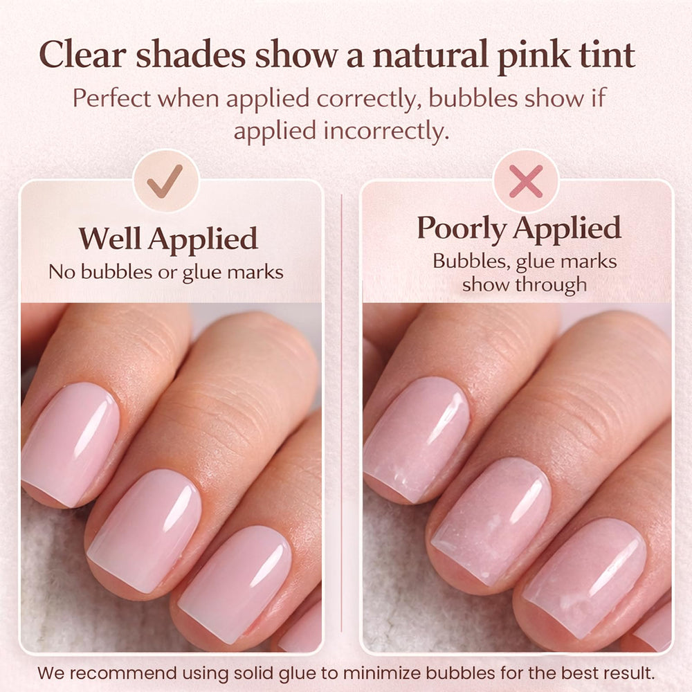 CurvLife close-up of glossy French tip detail for salon shine