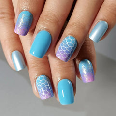 CurvLife close-up of hand-painted nail art showing durable, salon-like finish