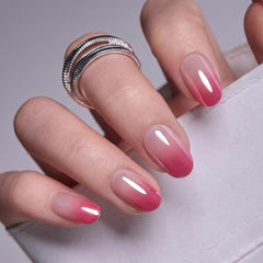 CurvLife Dew Blush close-up of glossy soft-gel finish showcasing salon shine
