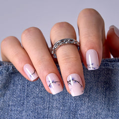 Curvlife front packaging showing blue white porcelain nails and included accessories for easy setup