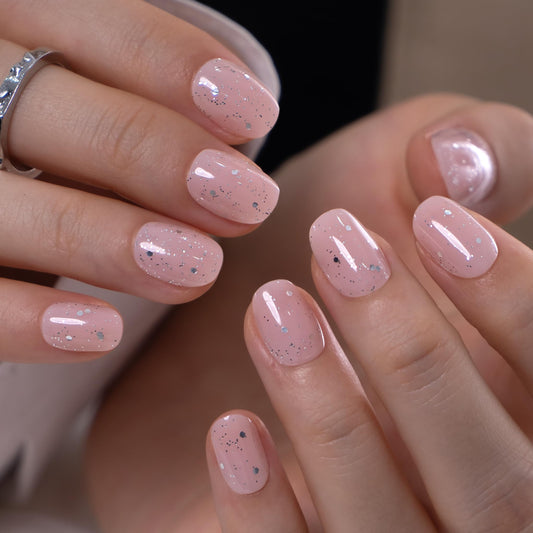 CurvLife front packaging blush confetti showing full kit and benefit of ready‑to‑use nails