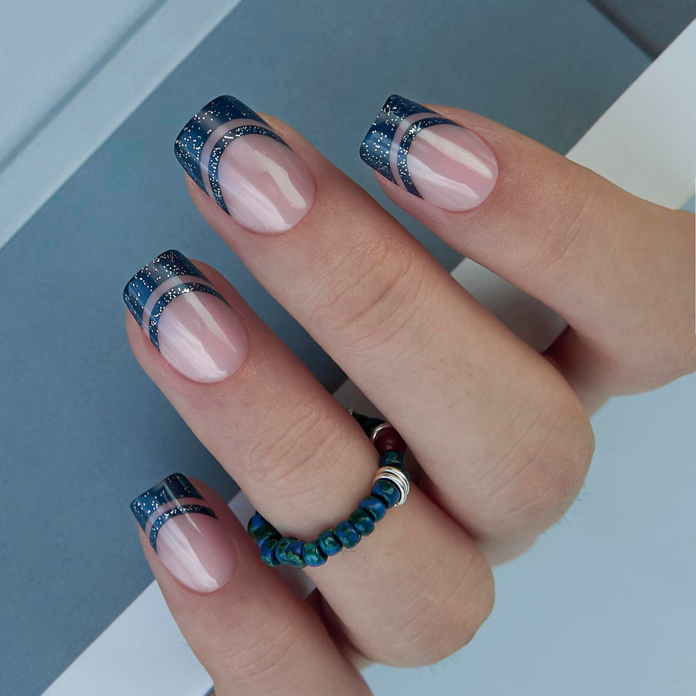 CurvLife front view of packaged dark purple trim nails showing ready-to-use kit benefits
