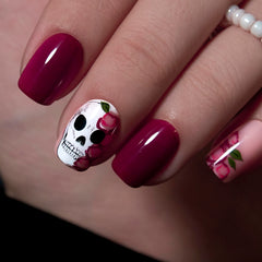 CurvLife front packaging showing red skull design for instant bold nails