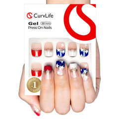 CurvLife front packaging showing short square nails and design benefits