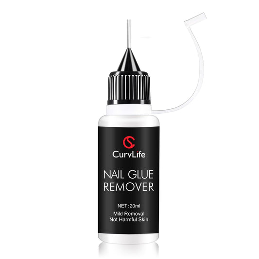 CurvLife front packaging showing 20ml bottle and label, gentle removal benefit