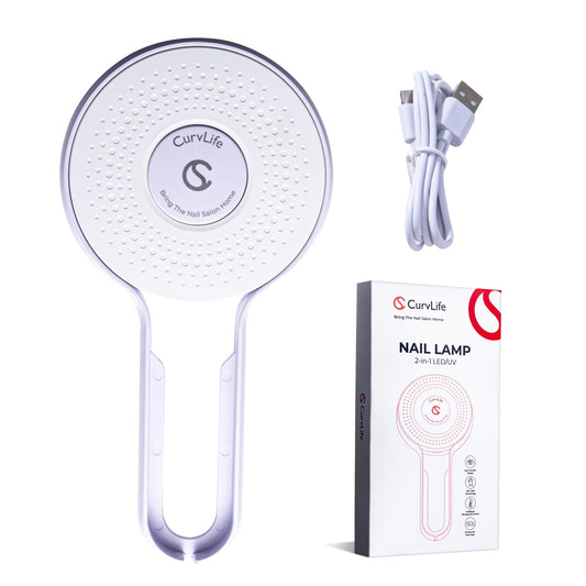 CurvLife front view lamp showing curing opening and controls for quick salon results