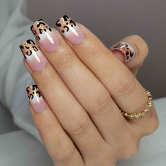 CurvLife leopard design close-up highlighting handmade detail and salon-quality finish