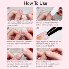 At-home manicure setup with CurvLife glue showing convenience and portability
