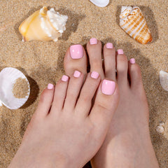 CurvLife toenails worn on foot in lifestyle scene showing comfortable fit and salon-look benefit