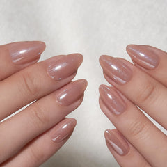 CurvLife milky tea magnetic glitter texture highlighting subtle sparkle