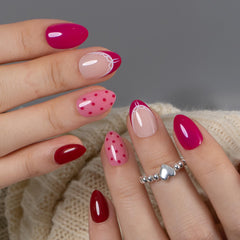 CurvLife press-on nails held in hand showing scale and comfortable short length