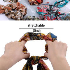 Cutewing scarf stitched to scrunchie close-up showing secure seam and durability