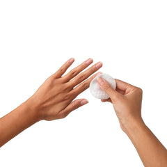Cutex remover on cotton pad removing polish with less scrubbing benefit