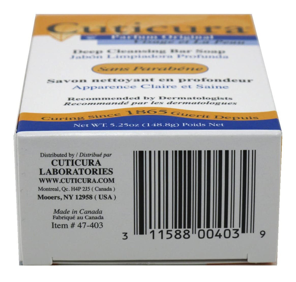 Cuticura bar producing creamy lather for deep cleansing benefit