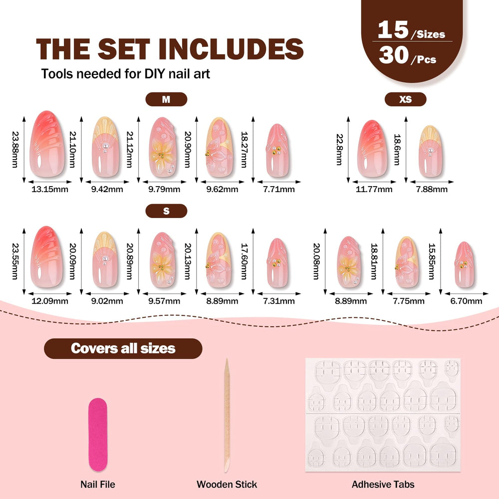 CUZIAM full 30-piece layout with sizes, easy selection for perfect fit