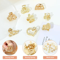 CWJCYTNSN assorted clips arranged on white background showing set variety
