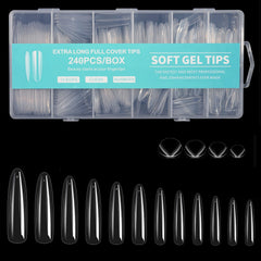 Cycullinyt front packaging showing 240 clear tips, great value