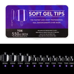 Cycullinyt front packaging showing 550pcs toe tips and kit benefits