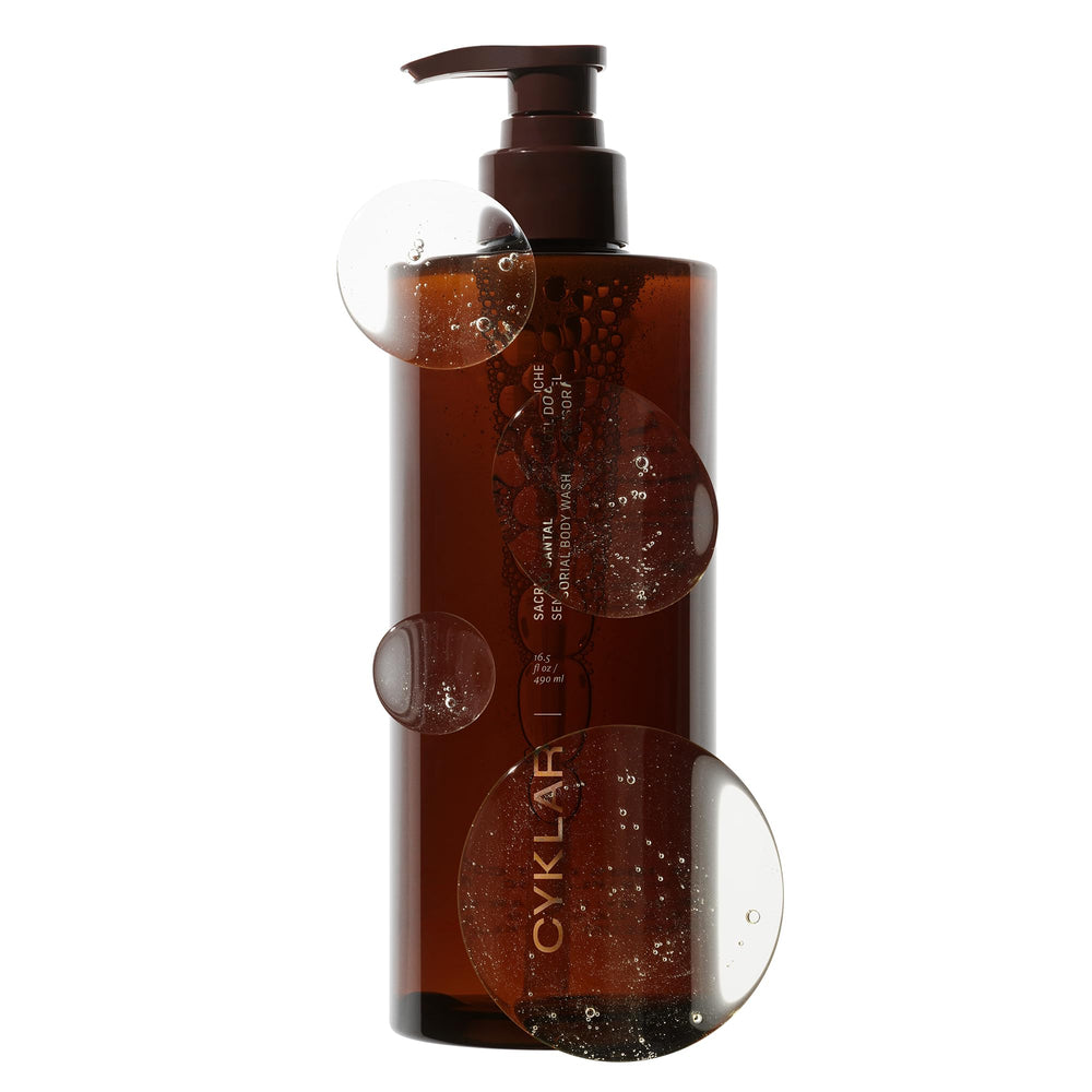 CYKLAR Sacred Santal front bottle showing elegant branding and bottle shape