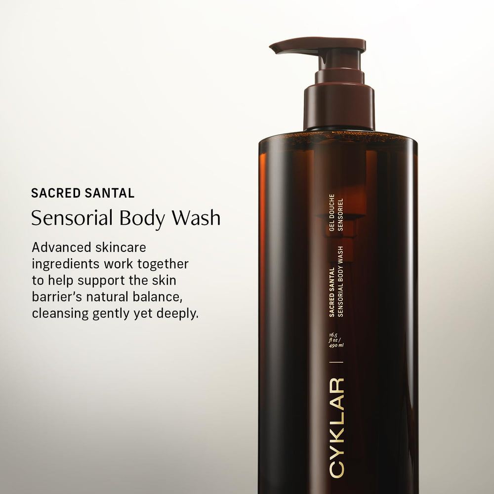 CYKLAR Sacred Santal creamy lather texture demonstrating silky moisturizing feel