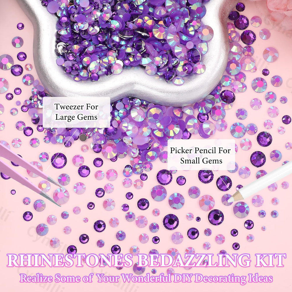 Cynailli close-up of purple gem sparkle showing depth and shine benefit